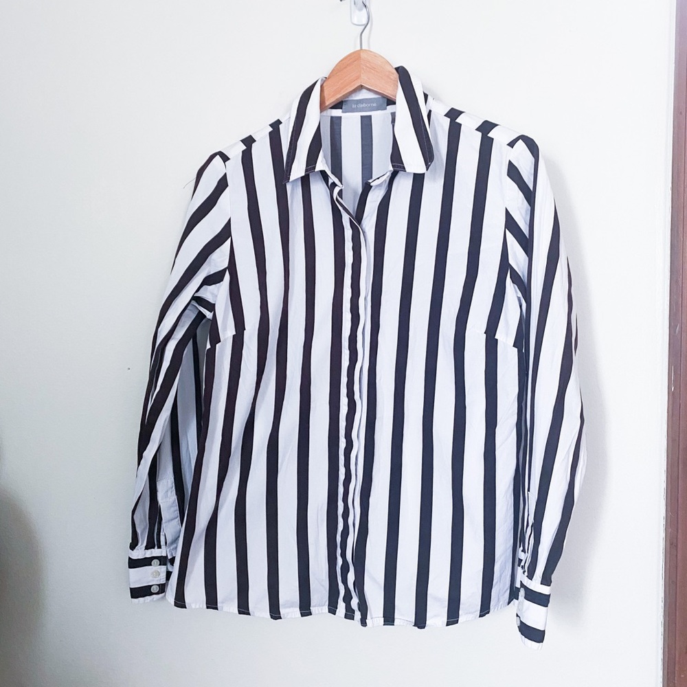 90’s striped button-up